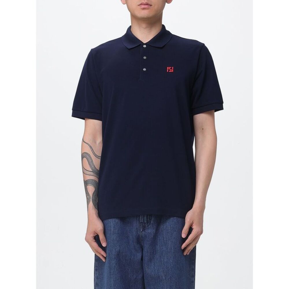 Fendi Polo Shirt Men Blue